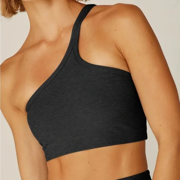 Brand new beyond yoga spacedye one up bra size large in darkest night color
